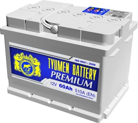Аккумулятор 60 Ач Tyumen Battery Premium, 510 А о.п. (-/+) / 111827