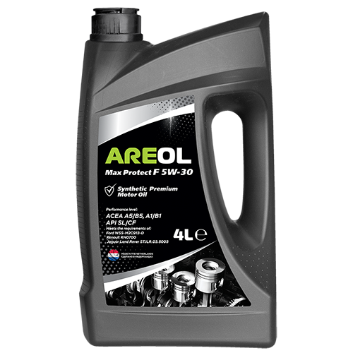 AREOL Max Protect F 5W-30 (4L) масло моторное! синт.\ ACEA A5/B5, API SL/CF, FORD WSS-M2C913-D